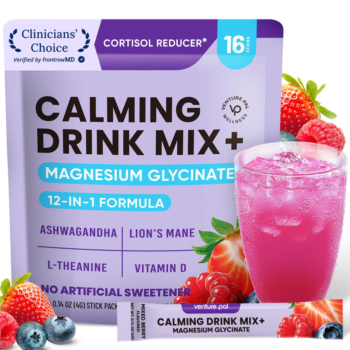 Venture Pal Magnesium Calming Drink Mix packaging front view