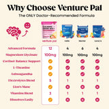 Venture Pal Magnesium Calming Drink Mix powder in a glass of water