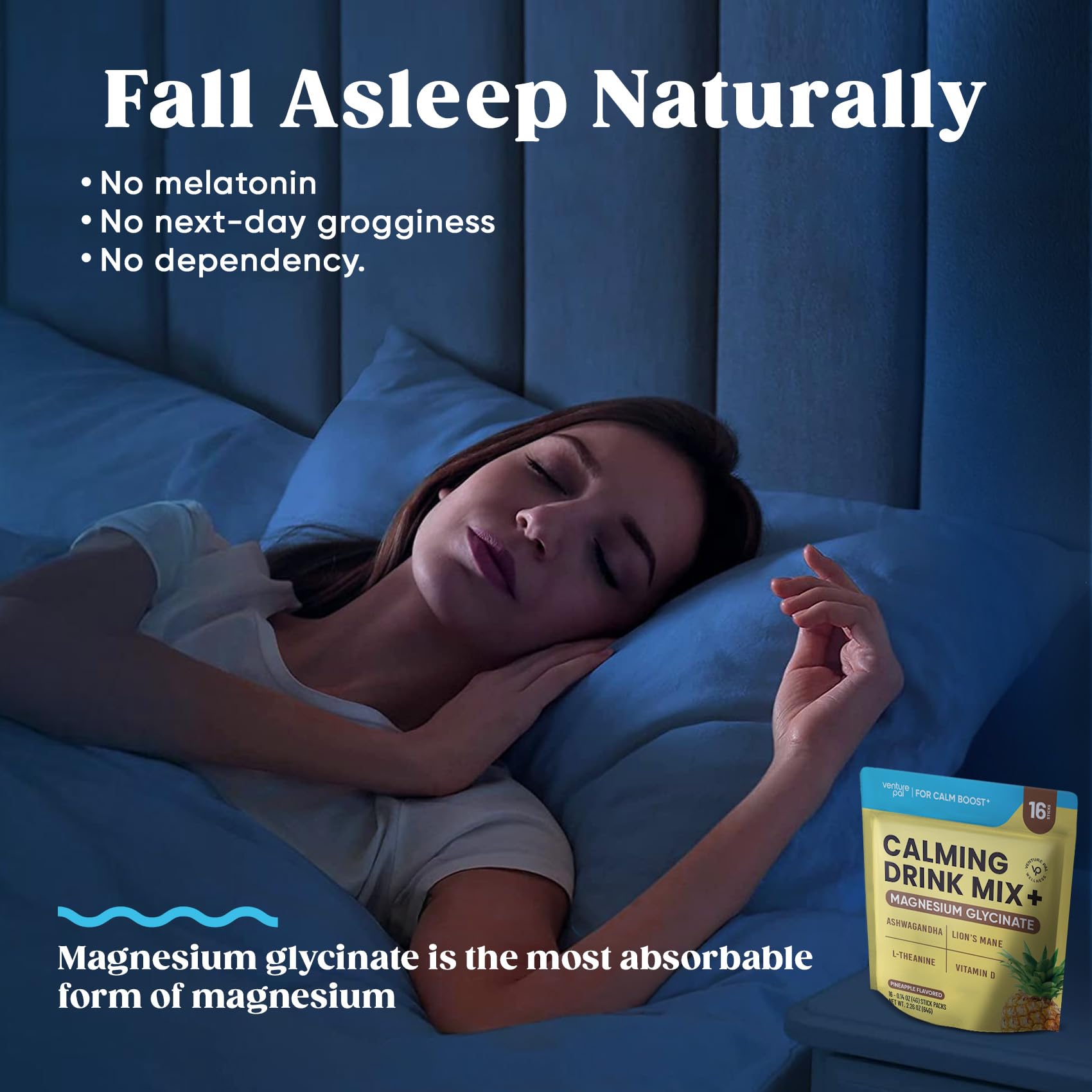 Venture Pal Magnesium Calming Drink Mix with fruits