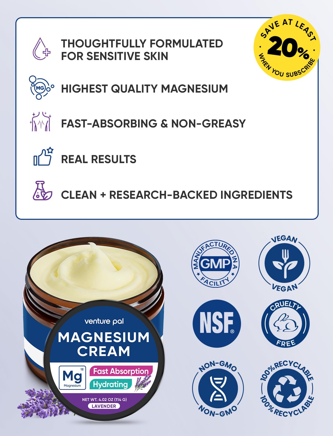 Venture Pal Magnesium Lotion 100g in lifestyle setting