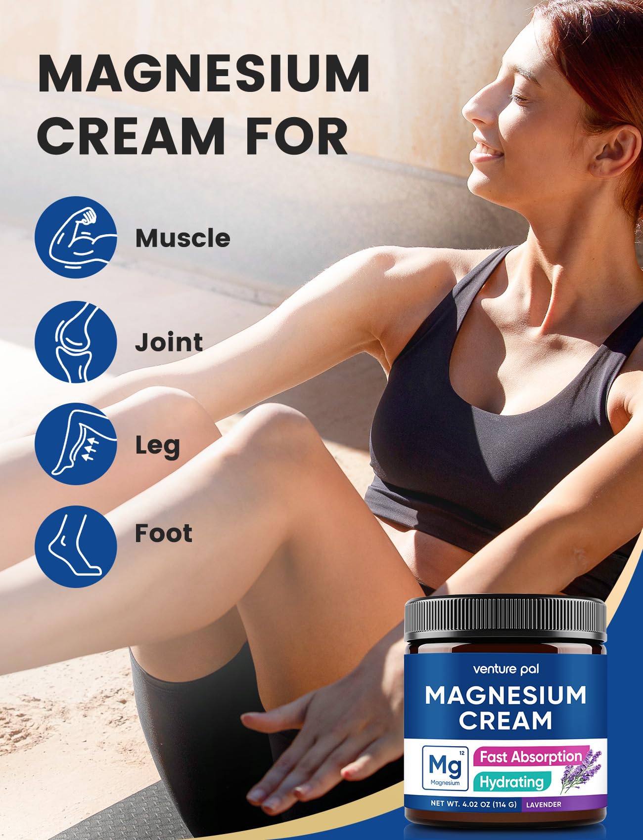 Venture Pal Magnesium Lotion 100g side view