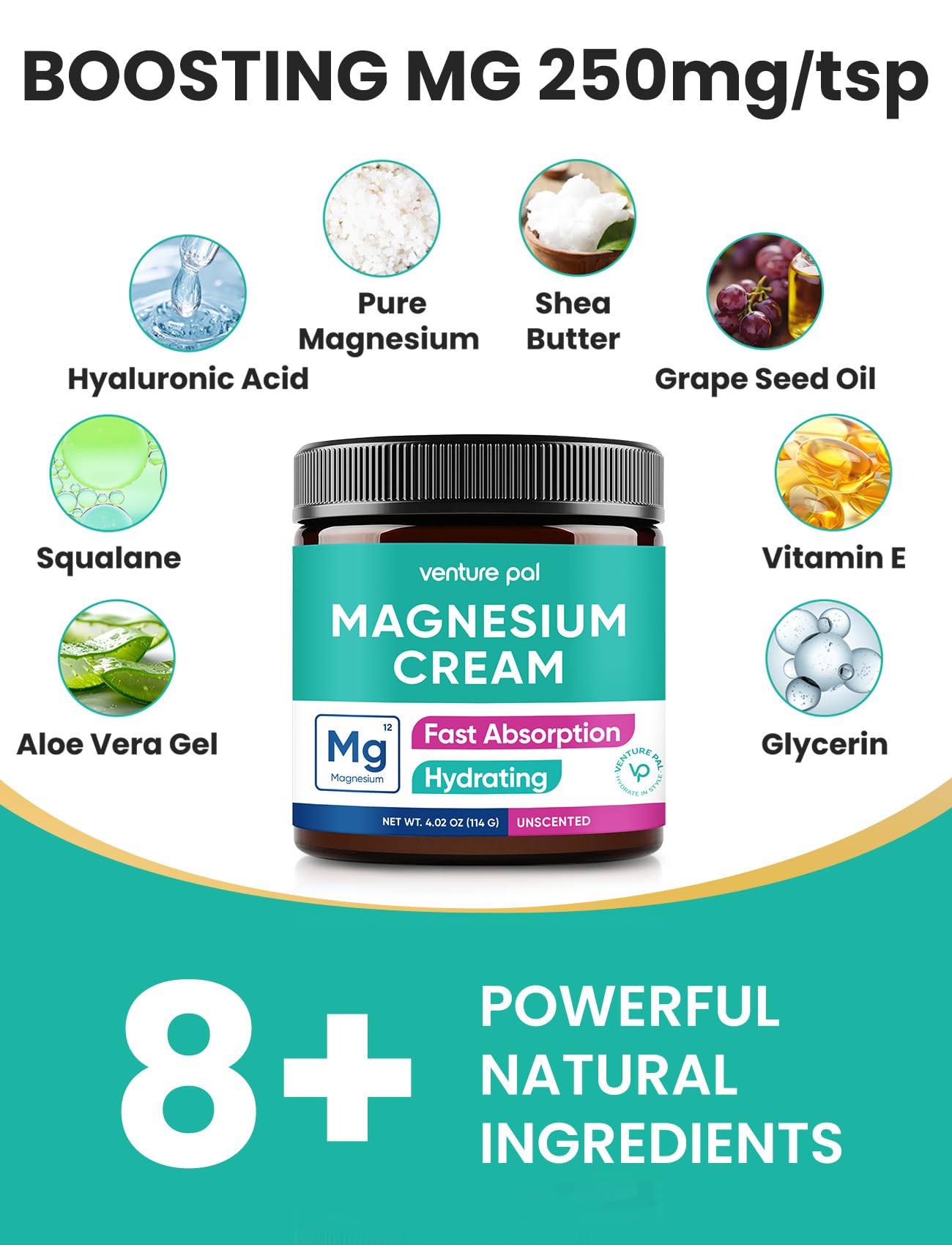 Venture Pal Magnesium Supplement 100g application on skin