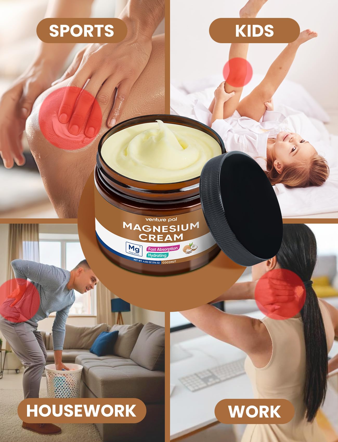 Venture Pal Magnesium Supplement 100g side view