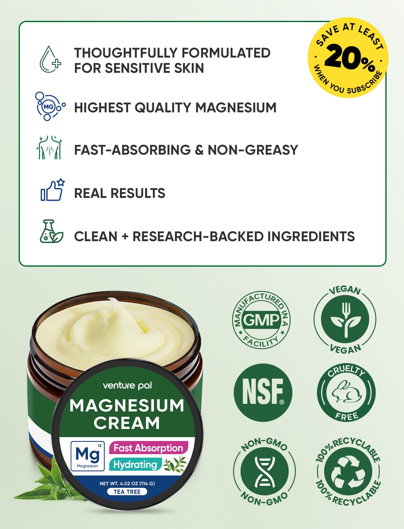 Venture Pal Magnesium Supplement 100g texture close-up