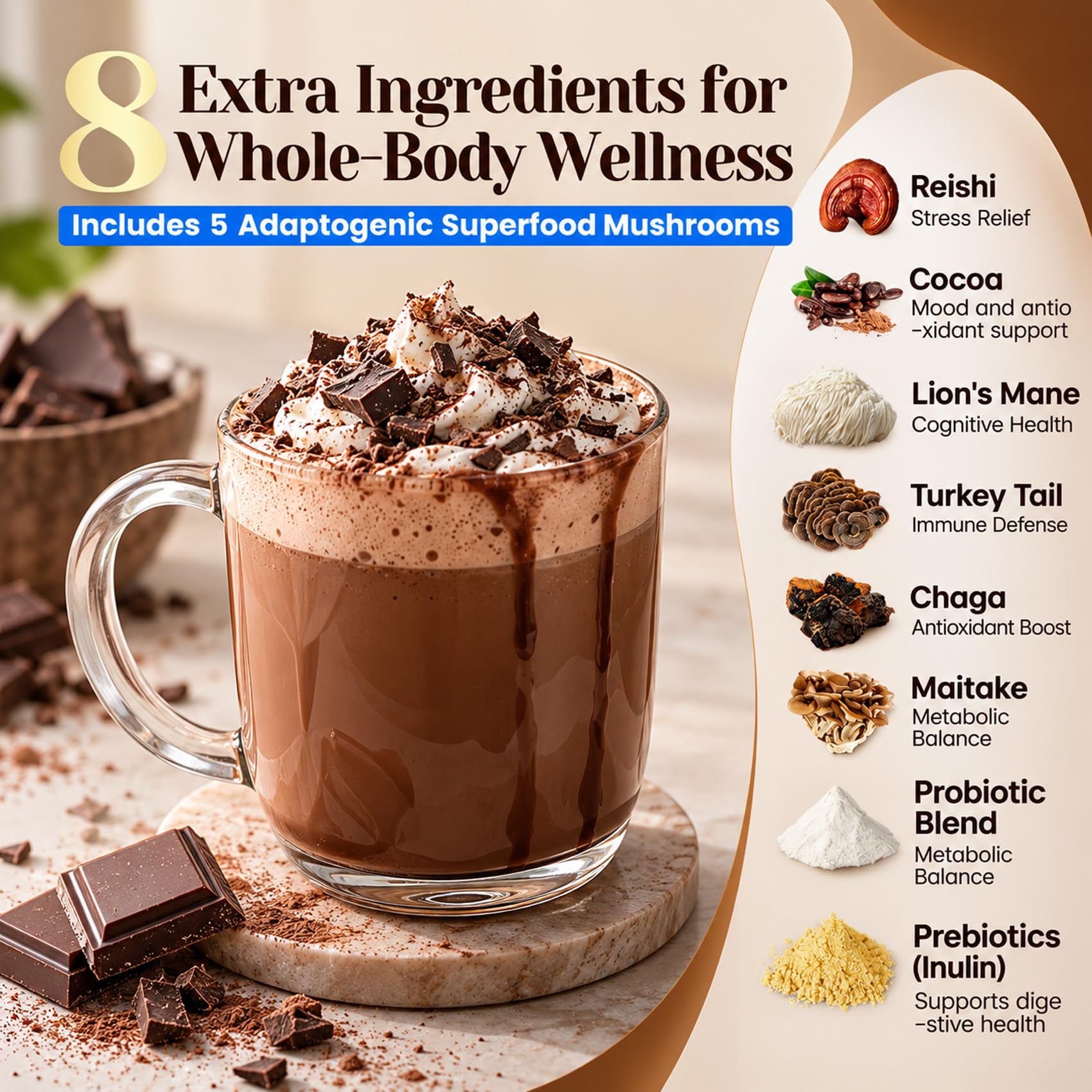Venture Pal Mushroom Cocoa Powder side view packaging