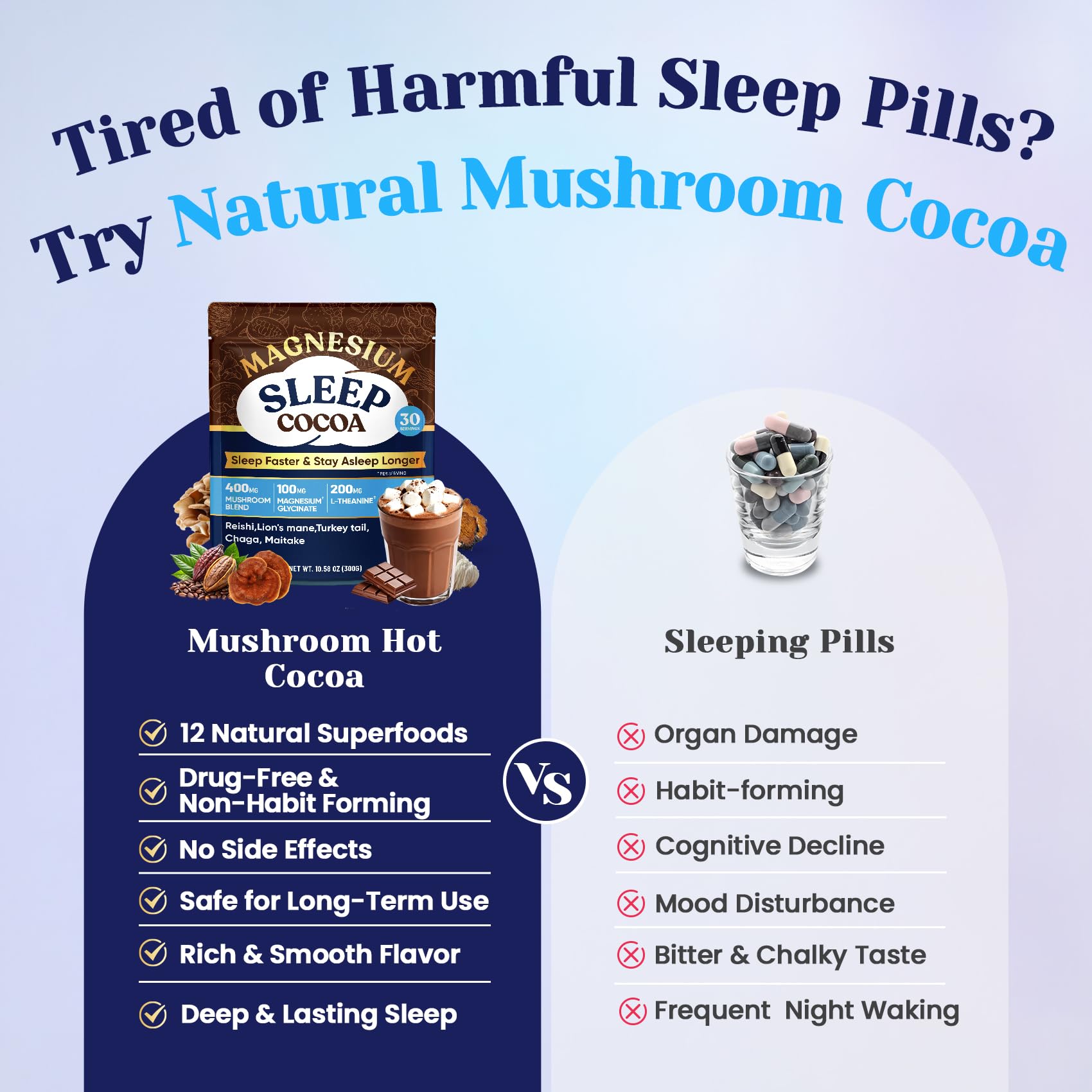 Venture Pal Mushroom Cocoa served with a side of coconut milk