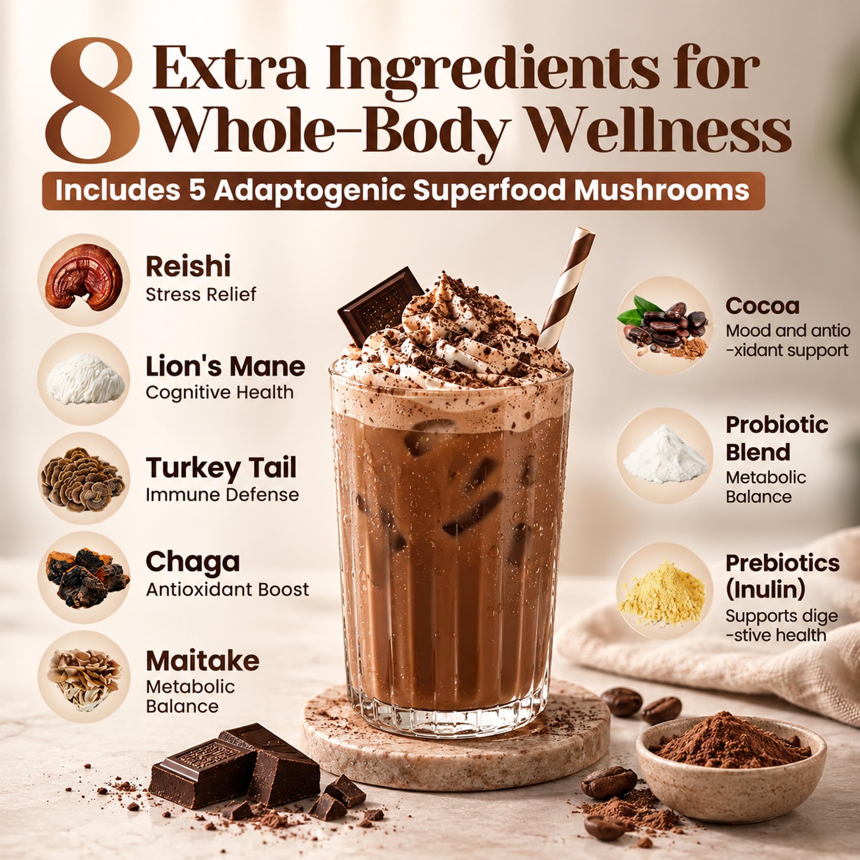 Venture Pal Sugar Free Hot Cocoa with ingredients displayed