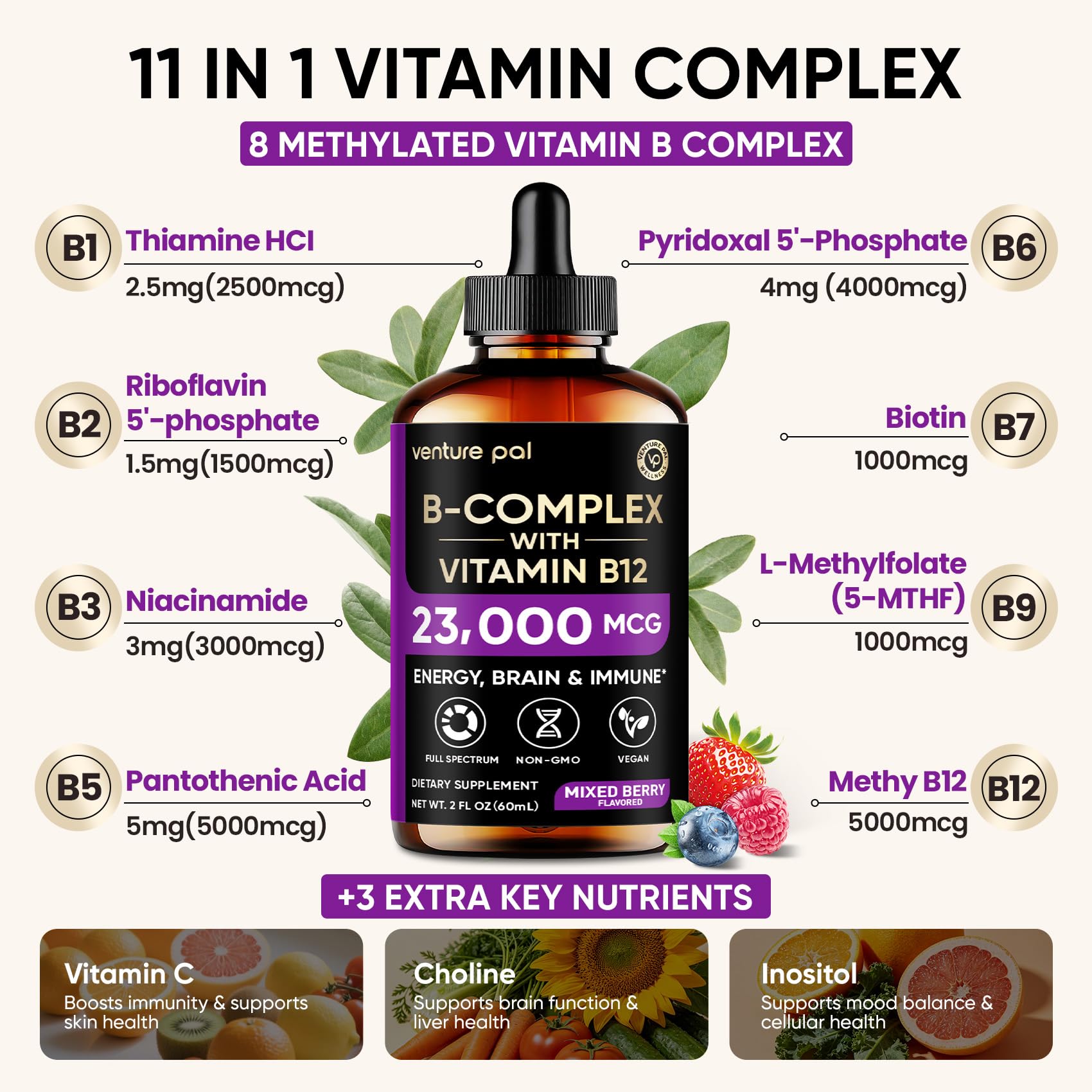 Venture Pal Vitamin B Complex Liquid Drops ingredients list