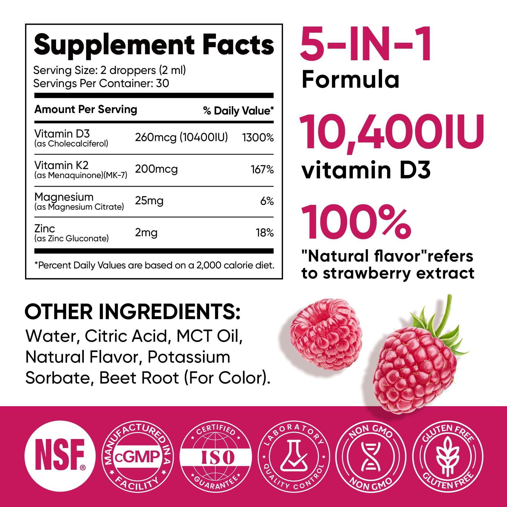 Venture Pal Vitamin D3 K2 liquid supplement with measuring spoon