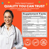 Veralinda Naturals Kids Riboflavin Gummies 200mg back view with ingredients