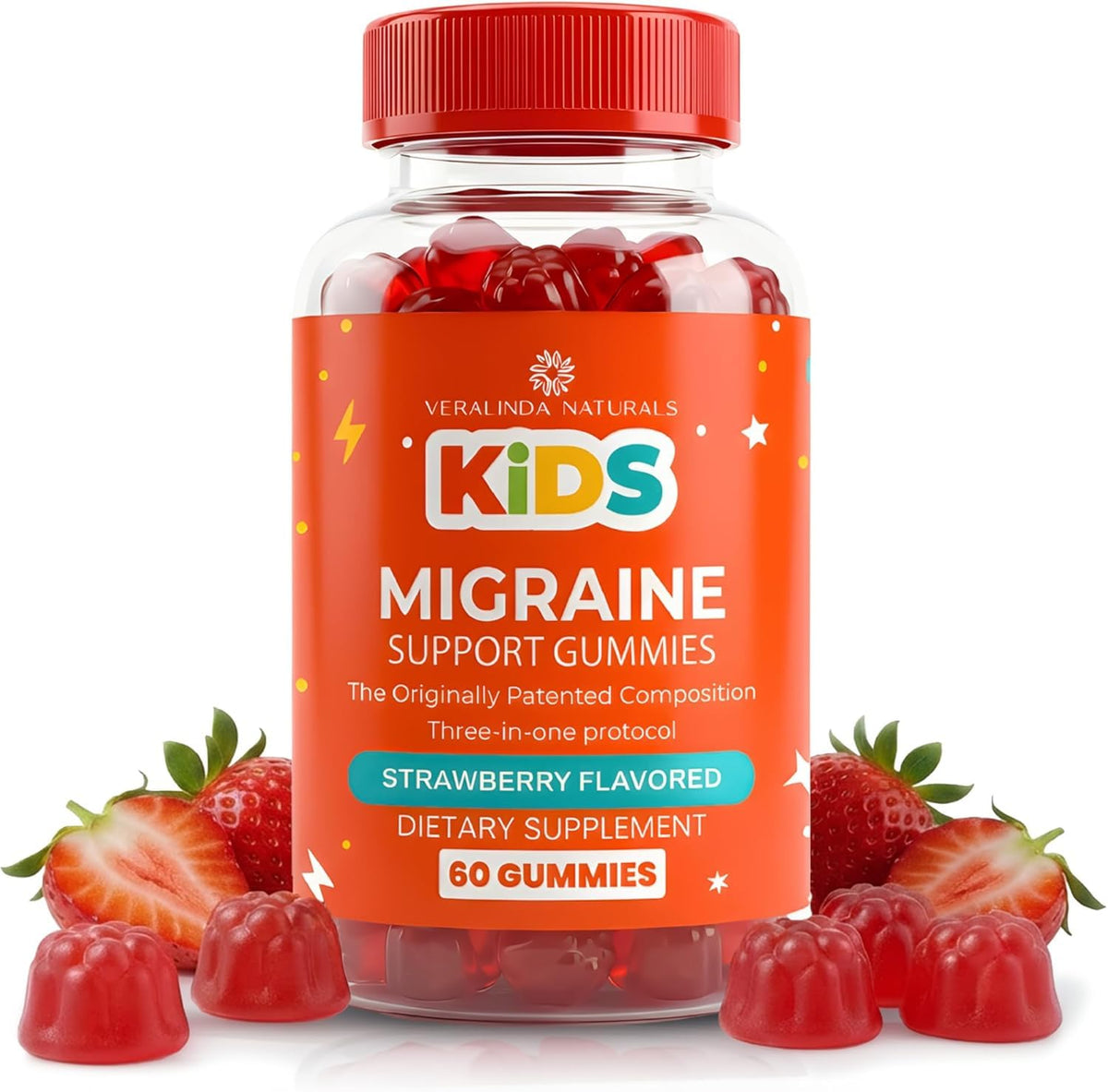 Veralinda Naturals Kids Riboflavin Gummies 200mg front view