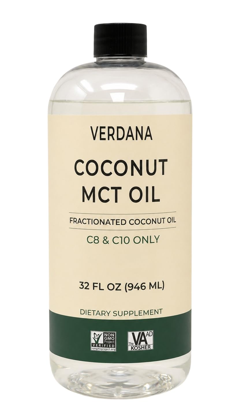 Verdana 100% Coconut MCT Oil 32 oz front view