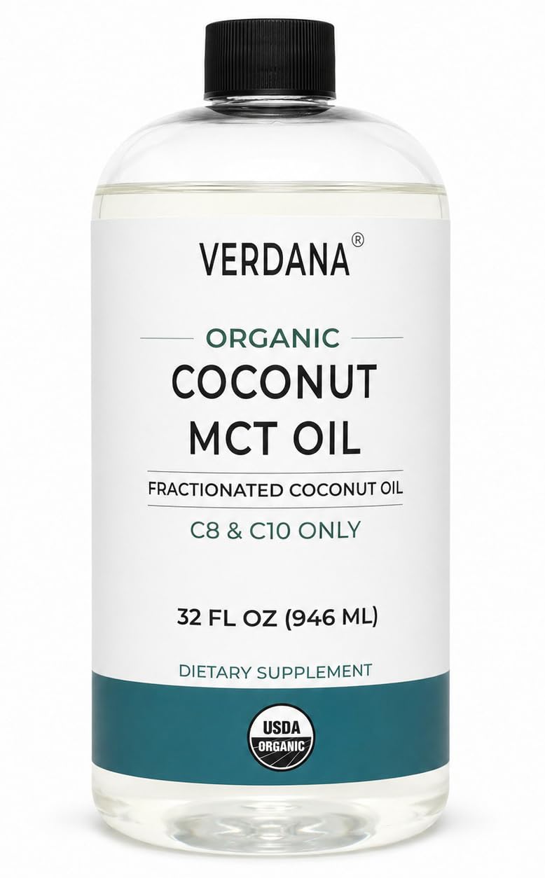 Verdana Coconut MCT Oil 32oz front view with label