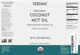 Verdana Coconut MCT Oil 32oz with coconut and coffee