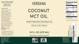 Verdana MCT Oil bottle with cap open