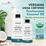 Verdana Organic Coconut MCT Oil 16oz back view