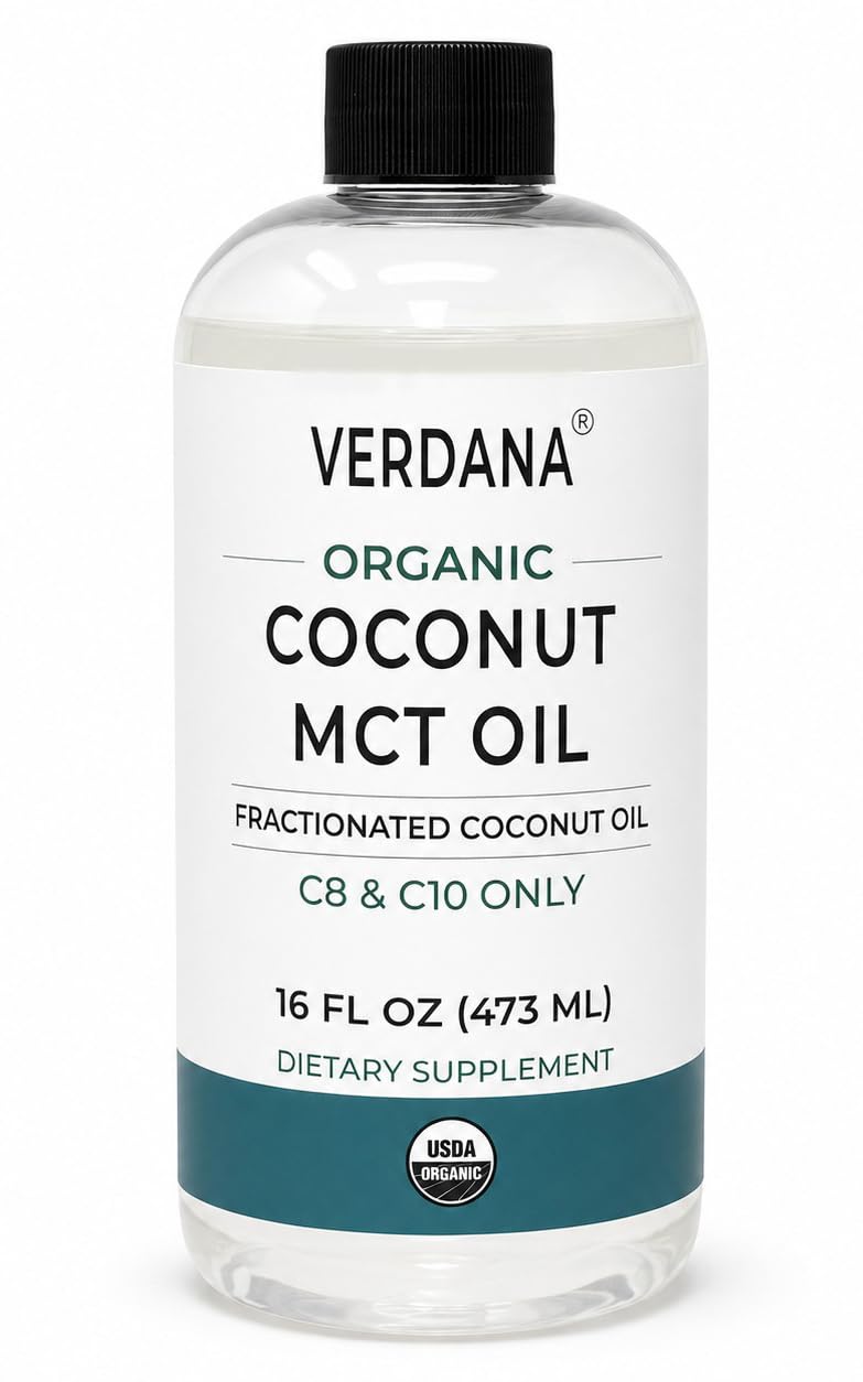 Verdana Organic Coconut MCT Oil 16oz front view