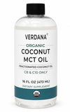 Verdana Organic Coconut MCT Oil 16oz front view