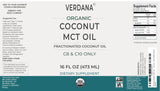 Verdana Organic Coconut MCT Oil on a wooden table