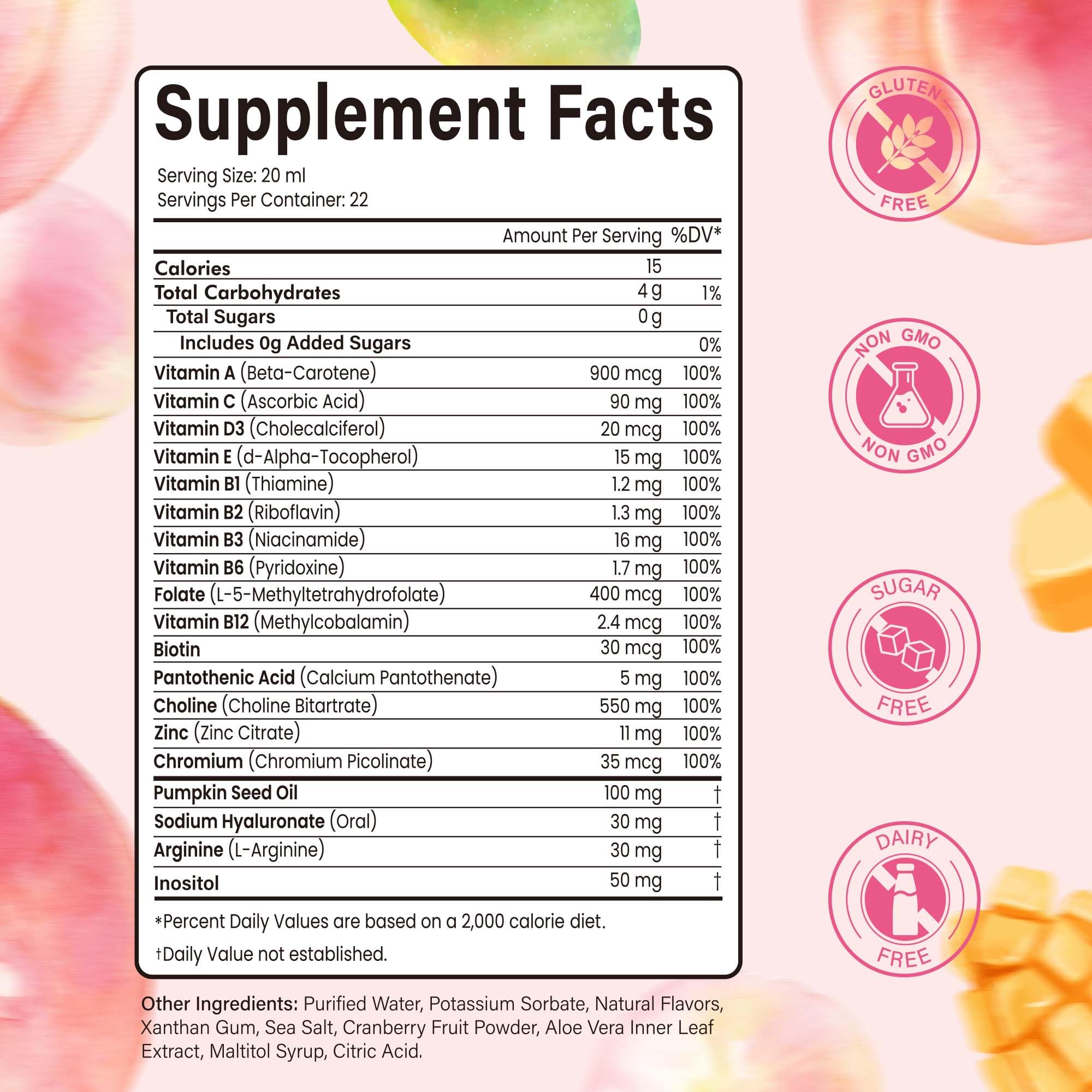 VerdiGusto Multivitamin Liquid Supplement bottle side view