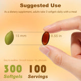 VerdiGusto Pumpkin Seed Oil Softgels in a hand