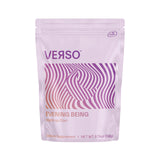 Verso Evening Being powder supplement front view with packaging