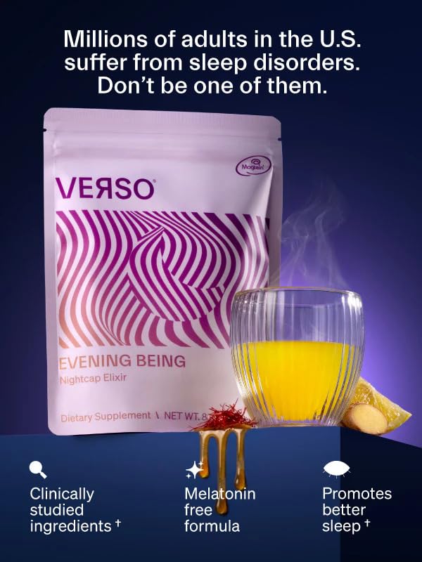 Verso Evening Being supplement back view with nutritional information