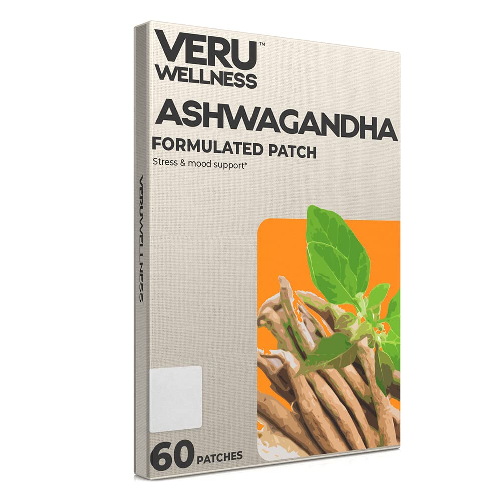 Veru Wellness Ashwagandha Patches front view with packaging