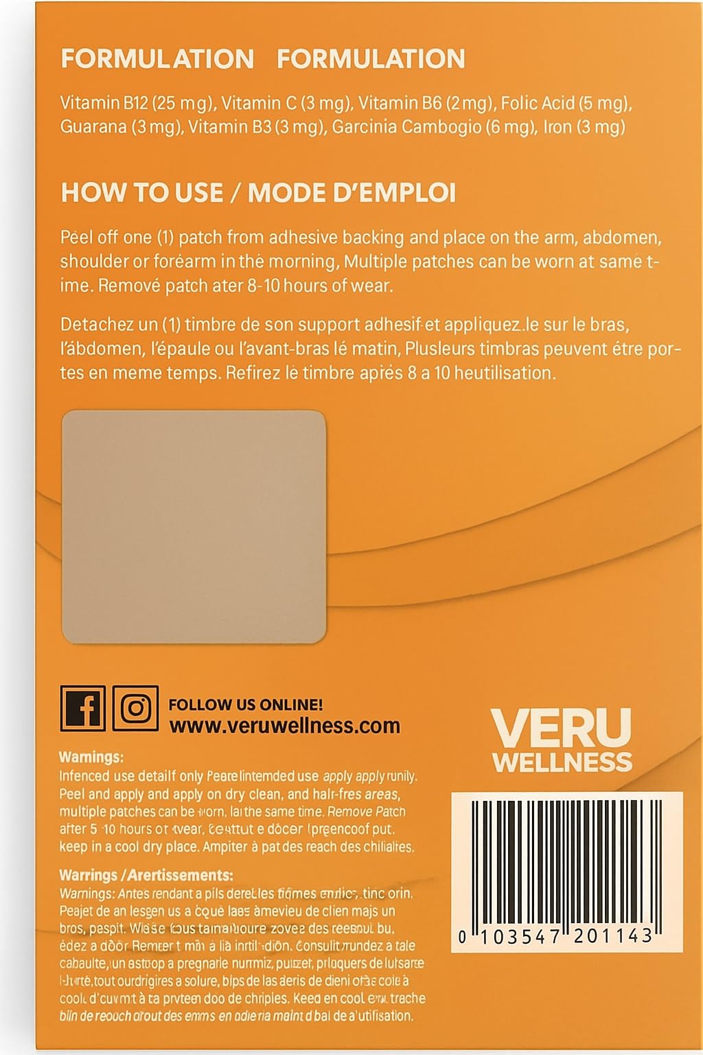 Veru Wellness B12 Supplement showing serving suggestion
