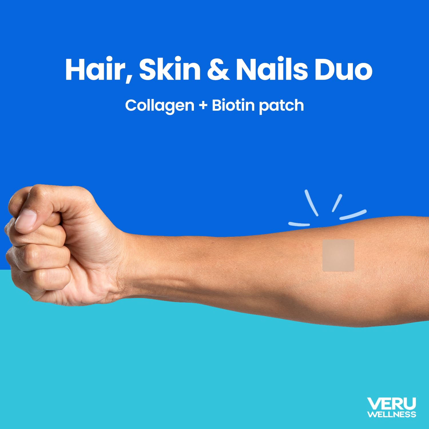 Veru Wellness Biotin Patch close-up of adhesive side