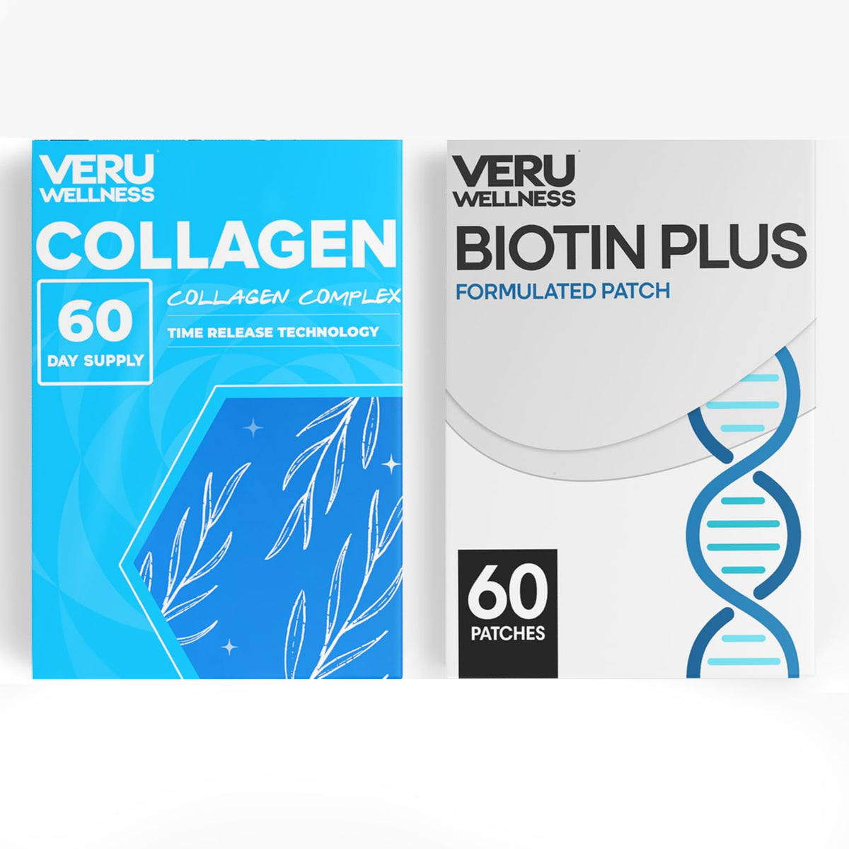 Veru Wellness Biotin Patch front view, waterproof design