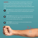 Veru Wellness Omega-3 Patch side view showing multiple patches