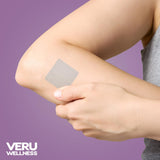 Veru Wellness Sleep Aid Patch applied on skin