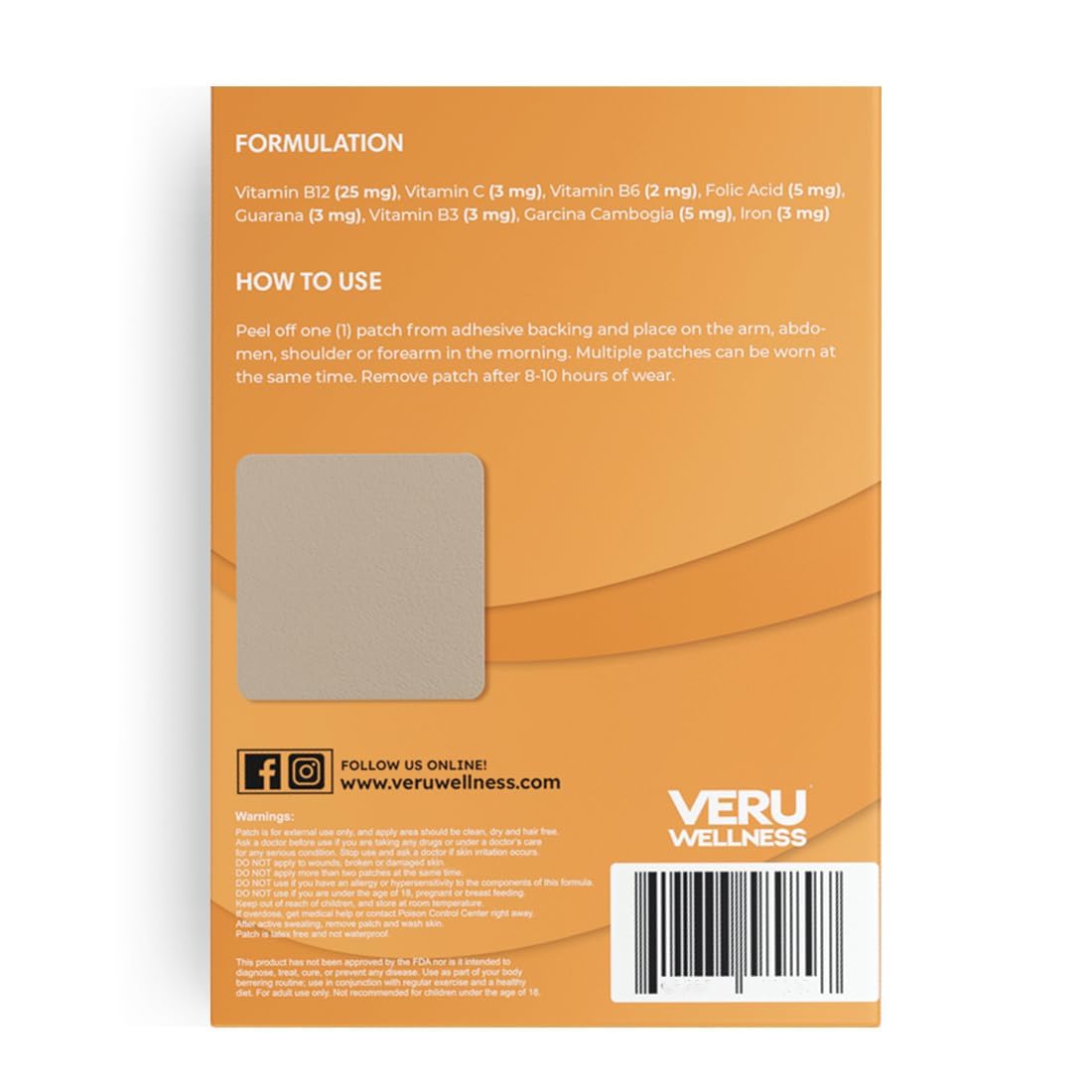 Veru Wellness Vitamin B12 patch on arm
