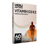 Veru Wellness Vitamin D3 & K2 patches front view, 60 count