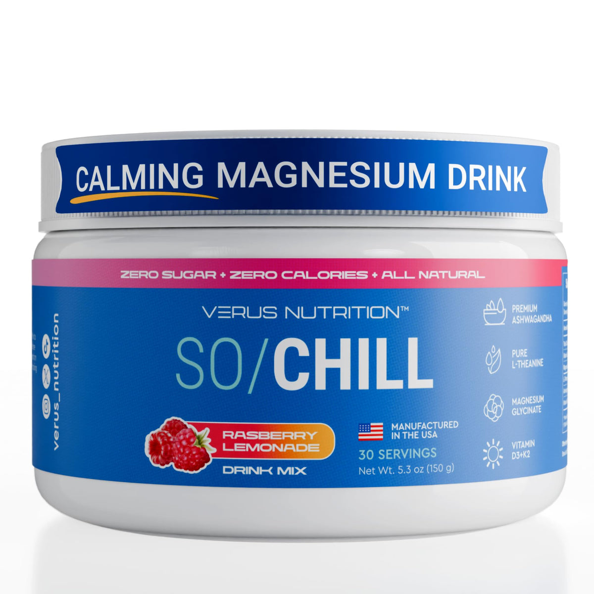 VERUS NUTRITION SoChill Powdered Drink Mix Tropical Drift front view