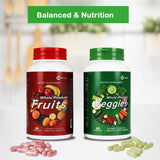 Vespecial Fruits & Vegetables Supplement Set back view with ingredient list