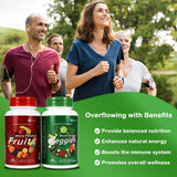 Vespecial Fruits & Vegetables Supplement Set side view showing capsule count