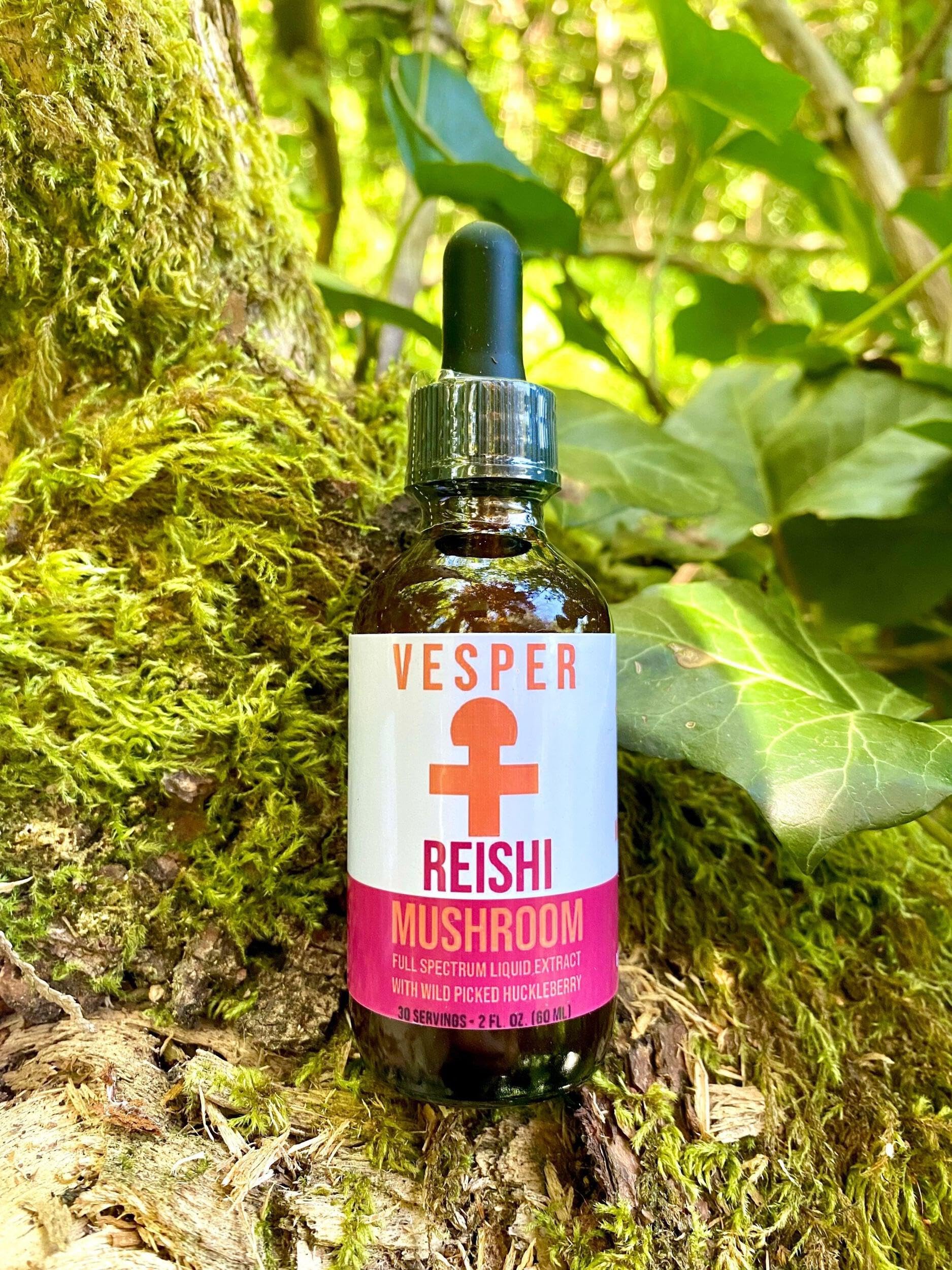 Vesper Mushrooms Reishi Mushroom Liquid Extract 2oz lifestyle scene