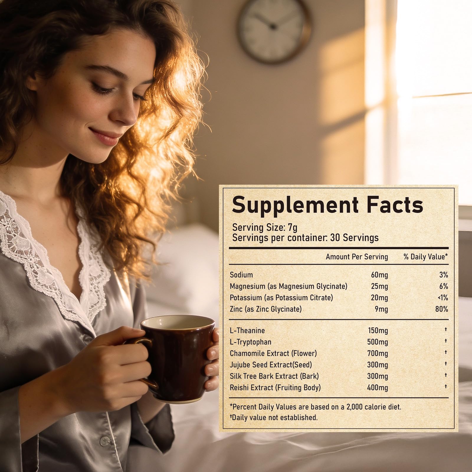VetanBee Sleep Cocoa Drink Mix in a cup with steam