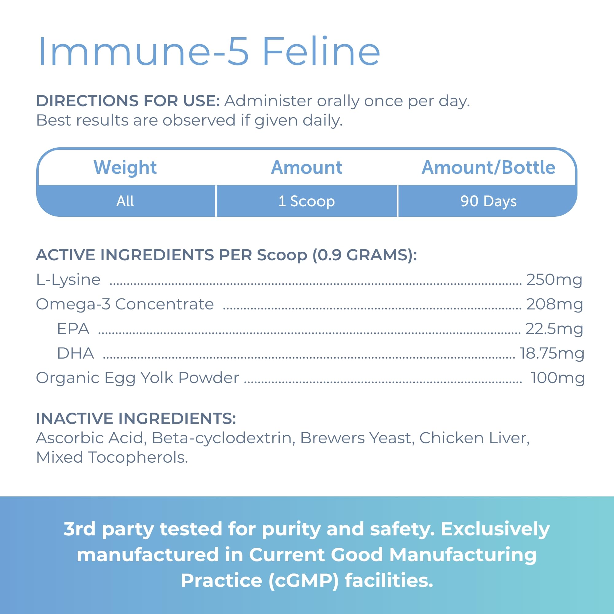 Veterinarian Recommended Solutions L-Lysine Powder in a bowl with cat food