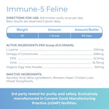 Veterinarian Recommended Solutions L-Lysine Powder in a bowl with cat food