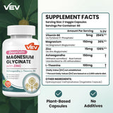 VEV Magnesium Bisglycinate 150mg with Zinc & B6 side view
