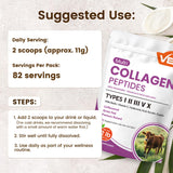 VEV Multi Collagen Peptides Powder in a coffee