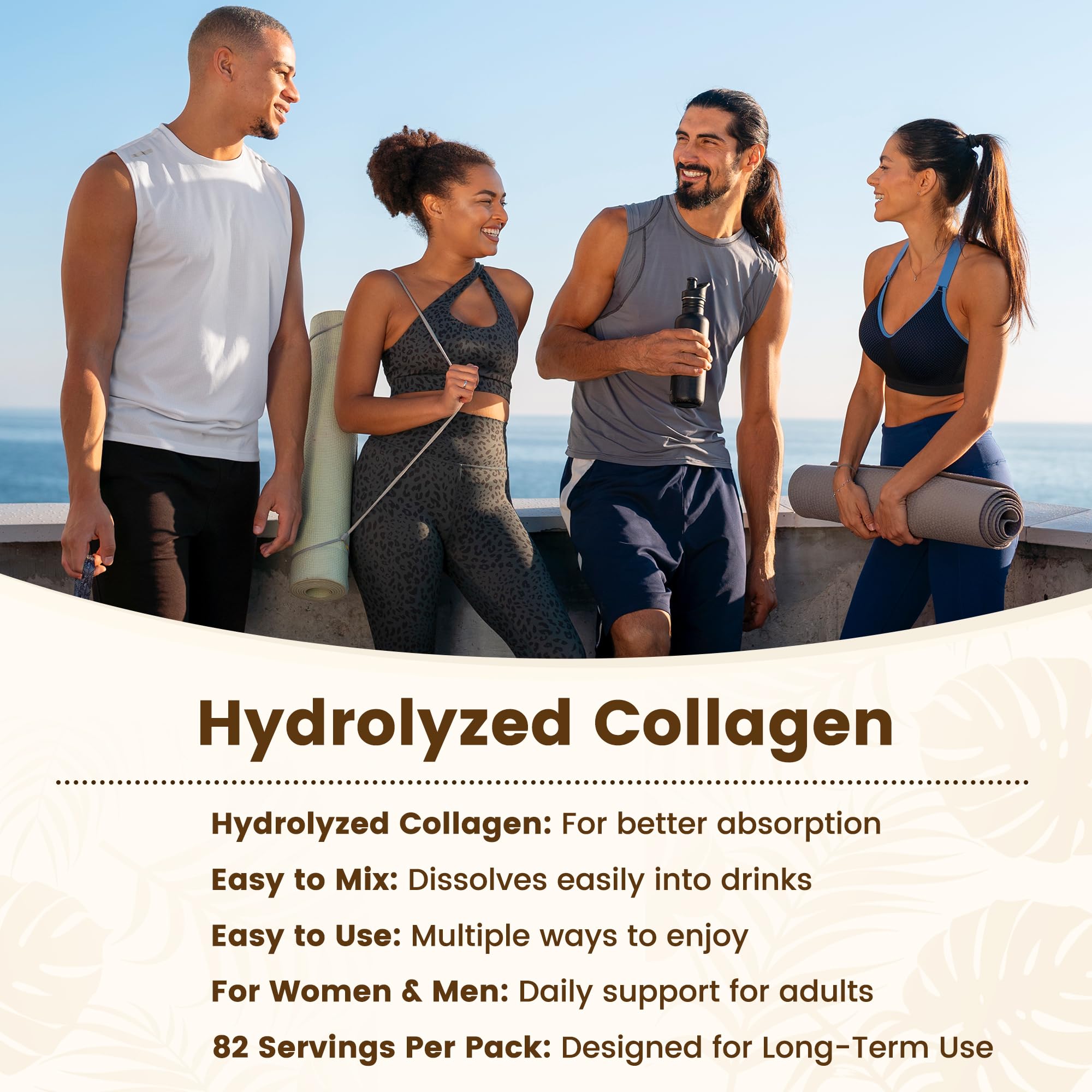 VEV Multi Collagen Peptides Powder mixed in a smoothie