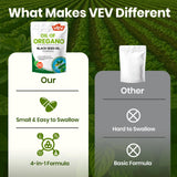 VEV Oregano Oil with Black Seed Oil softgels close-up