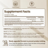 VEV Vitamin D3 & K2 Softgels 5000 IU back view