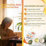 VEV Vitamin D3 & K2 Supplement softgel in hand