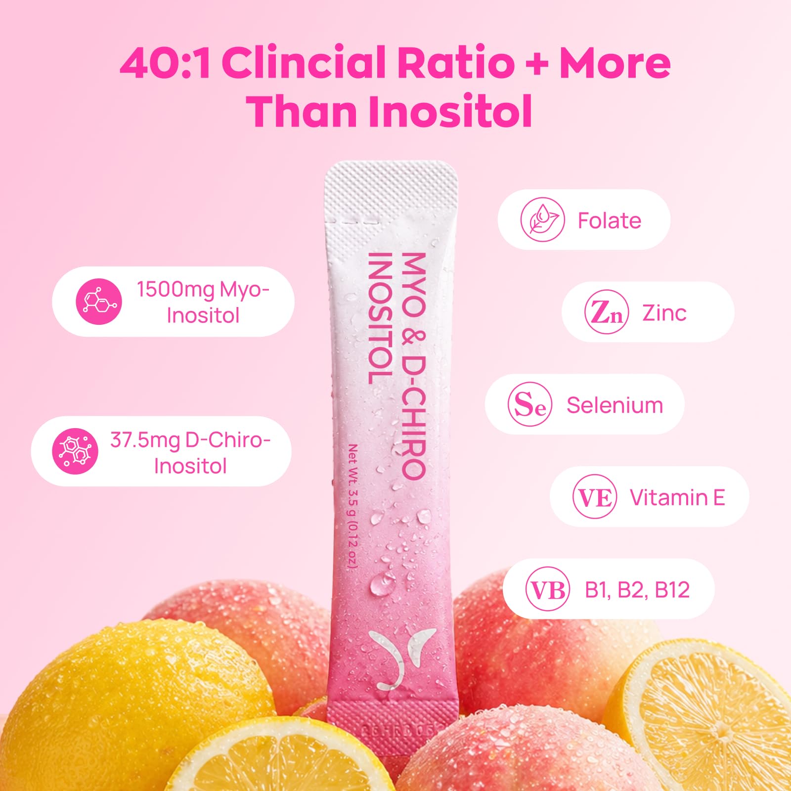 Vevoec B8 (Inositol) supplement box showing multiple packets