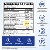 Vevoec Vitamin D3 K2 Magnesium Supplement 5000 IU with a glass of water